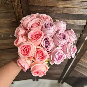 Bouquet de roses artificielles Junheyuan, branche unique, décoration de mariage et de maison, ornement floral artistique - Product Image 4