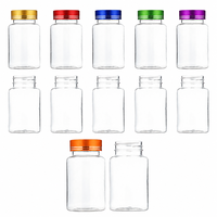 Bouteille en plastique ronde transparente PET de 100 ml avec bouchon à vis OEM ODM résistant aux chocs pour le stockage de capsules de vitamines et de compléments alimentaires