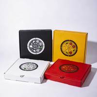 Boîte à pizza personnalisée carrée, rectangulaire, ronde avec laminage brillant, boîtes rigides pour l'emballage alimentaire
