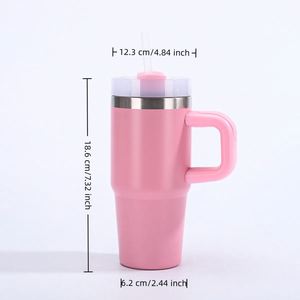 Vaso de Agua para Adultos de Acero Inoxidable de 14 oz, con Asa, Tapa Sellada, Aislamiento al Vacío de Doble Capa, Ecológico, Portátil, Grande, Mantiene la Temperatura - Product Image 3