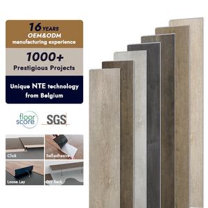 Luxury 5mm 6mm 7mm rigida impermeabile SPC LVT plance pavimentazioni ibrido <span class=keywords><strong>PVC</strong></span> composizione in vinile strato per applicazione in palestra - Product Image 1