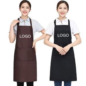 Wholesale Custom Logo Sleeveless Waist Bib <b>Apron</b> Korean <b>Kitchen</b> Catering Work Clothes Made Cotton/Polyester Waterproof Oil-Proof - Product Image 1