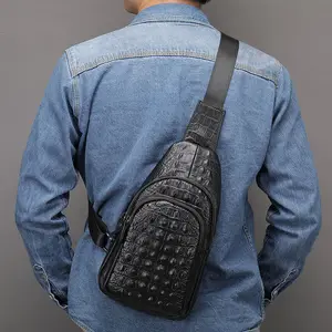 Заводская оптовая продажа, новый дизайн, мужская сумка через плечо из натуральной кожи, нагрудная сумка из натуральной кожи для мужчин