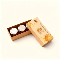 Caja Rígida de Cartón Kraft Biodegradable para Miel con Separador, Caja de Regalo Ecológica con Impresión Personalizada para Frascos de Vidrio de Miel