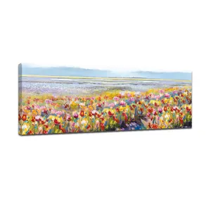 Toile à l'huile de fleurs de mer, magnifique paysage de fleurs, peinture pour décoration de chambre,