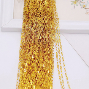 Cadena Figaro Chapada en Oro, Aleación de Zinc, Unisex, Brazalete de Moda con Eslabones, Chapado en 18K, Diseño de Ondas de Agua que Conserva el Color - Product Image 3