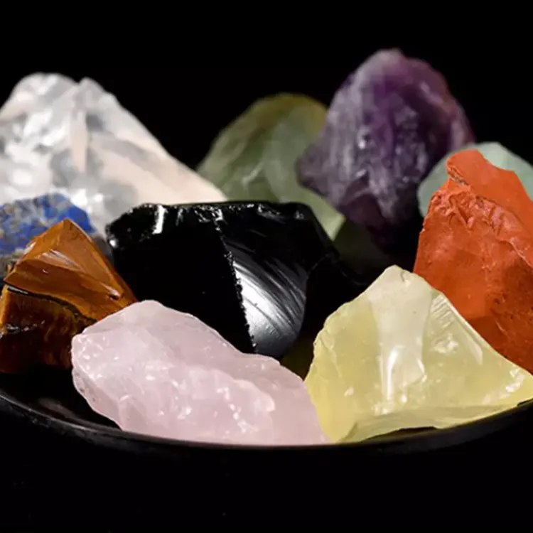 Wholesale rough stone crystal raw gemstone aromatherapy stone topaz rose quartz healing crystals