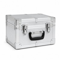Étui d'instrument en aluminium personnalisé, durable, doublé d'EVA, portable, antichoc, pour le transport en avion