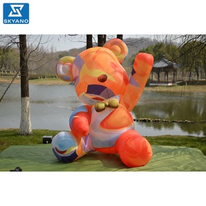 Inflable latte arte oso modelo dibujos animados oso vacaciones decoración publicidad escultura inflable - Product Image 1