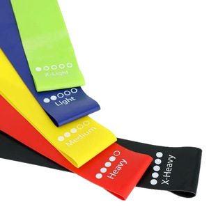 Bandes de résistance pour exercices, résistance moyenne, en TPE, pour fitness, mise en forme, yoga, étirements, équipement d'entraînement - Product Image 1