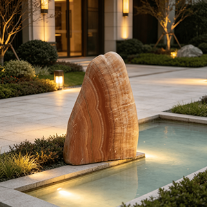Pierre de paysage en granit vert veiné naturel, moderne, durable, pour jardin extérieur, élément décoratif pour lac, hôtel, villa - Product Image 2