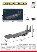 Gran Venta HOSHI Nuevos Juguetes Huina 1502 Remolque RC 1/18 Plataforma Semirremolque para Camión Tractor RC 1:18 770s 1501 Coches RC Juguete para Niño