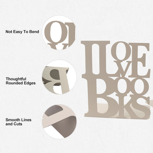 Custom Business Gifts Metal <b>Book</b> <b>Ends</b> Supports for <b>Book</b>-Rack Iron Letter Bookends - Product Image 4