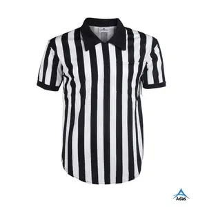 Personalizzato in bianco e nero strisce arbitro jersey camice del mens