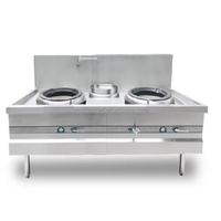 Cuisinière à gaz YMD haute puissance 42 kW*2, en acier inoxydable commercial, brûleur basse pression, allumage électronique, économie d'énergie, faible bruit