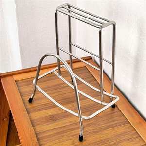 Égouttoir de rangement multifonctionnel ovale en acier inoxydable pour planches à découper, taille L - Product Image 2