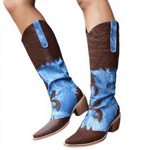 Chaussures de pole dance sexy à talon haut de 20 cm, plateforme noire de 15 cm, style gladiateur, montantes jusqu'au genou, à lacets et boucles, pour club, automne-hiver - Product Image 3