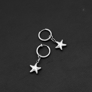 2026 New Simple Niche Design Stainless Steel Star Shaped Drop <b>Earrings</b> Silver Plated Unisex's <b>Earrings</b> Trendy Jewelry Wholesale - Product Image 5