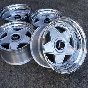 Bku 3 pièces 5x108 pour Ferrari F40 F50 <span class=keywords><strong>288</strong></span> <span class=keywords><strong>GTO</strong></span> Enzo LaFerrari F8 Tributo roue forgée 16 17 18 pouces jante en alliage à plat profond classique - Product Image 2