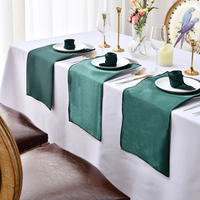 Serviette verte en Polyester, tissu de haute précision, serviettes de mariage d'hôtel, douces, confortables, lavables, pour dîner de Restaurant