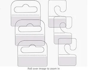 槽孔吊环1-1/4 "x 1-5/8" 透明粘性吊环展示标签销售物品商店零售展示