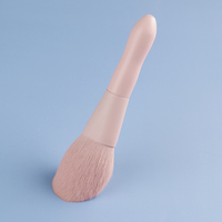 Ensemble de pinceaux de maquillage professionnels vegan de luxe, manche en bois écologique, crayon à sourcils compatible, logo personnalisé, marque privée