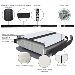 3*1*0.1m Black <b>Inflatable</b> Air Floor Tumble Track Set With Pump and Repair Kit <b>INFLATABLE</b> AIR TRACK Foam Roller 3* - Product Image 4