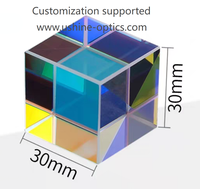 Cube de prisme en verre cristal K9 optique transparent non traité RGB pour accessoires de photographie et présentoir décoratif