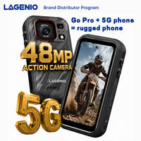 Smartphone robuste LAGENIO Eagle Pro 5G Mini avec caméra d'action 48MP, IP68 IP69K pour inspecteurs de la sécurité, vente en gros