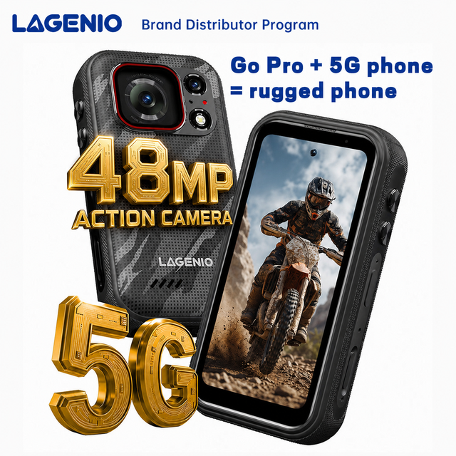 LAGENIO Eagle Pro 5G Mini Rugged Smartphone 48MP Action Camera IP68 IP69K for Safety Inspectors Wholesale Bulk