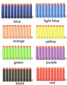 EVA <span class=keywords><strong>Mousse</strong></span> Souple <span class=keywords><strong>Recharge</strong></span> Fléchettes Jouet Pistolet Balles 7.2cm 10PCS Unisexe Enfants En Plein Air Jouet Tir Jouer À Des Jeux - Product Image 6