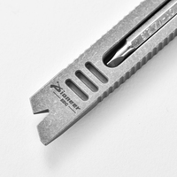 Outil mini-crowbar en titane EDC pour le camping et la randonnée en plein air avec couteau, barre à levier, ensemble de crowbar de poche, ouvre-bouteille, clé