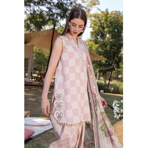 Ensemble brodé 3 pièces Print Lawn 2026 Pink Box - Product Image 1