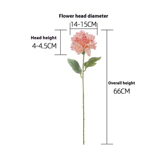 Atrapasueños Realista con Tallo Único, Flor Artificial de Dalia, Decoración para el Hogar, Rosa de Mano, Flor de Pared, Acción de Gracias, Graduación - Product Image 4