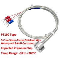 Sonde de température magnétique étanche RTD PT1000, capteur magnétique étanche PT100, instrument à aimant, personnalisable OEM