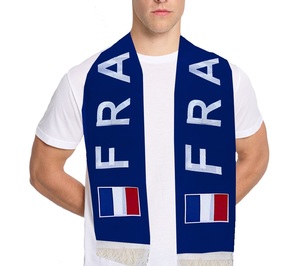 Écharpe en satin polyester pour les fans de football, Coupe USA-Canada-Mexique, Angleterre, Brésil, <span class=keywords><strong>France</strong></span> - Product Image 2