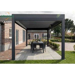 Pérgola <span class=keywords><strong>de</strong></span> Aluminio Resistente con Diseño <span class=keywords><strong>de</strong></span> Bioclimático, Sistema <span class=keywords><strong>de</strong></span> Pérgola Impermeable para Jardín y Patio Trasero, <span class=keywords><strong>3x3</strong></span>, 3x4, 4x3, 4x6 - Product Image 4