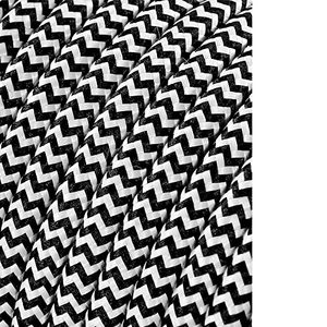 Câble tubulaire H03VV-F 2 x 0,75 mm, blanc/noir, 5 m pour connexions électriques et usage domestique. - Product Image 1