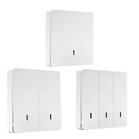 QIACHIP 433 Mhz Transmetteur de panneau mural RF sans fil 110V 220V WP8601-1W domotique/2W/3W