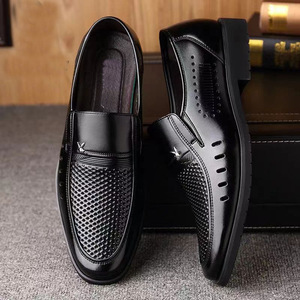 Sandales décontractées basses en cuir respirant à carreaux pour hommes, vente en gros, offre spéciale - Product Image 2