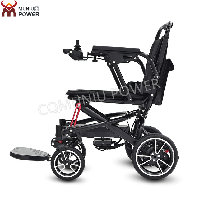 Lightweight 12Ah Lithium Battery Brushless Motor Foldable Electric Wheelchair for Disabled Rehabilitation Therapy Supplies