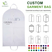 Housse de costume pliable personnalisée en non-tissé avec poignées de transport, sac de rangement convertible pour vêtements de voyage