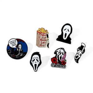 Nouvelle série Darkly transfrontalière Europe-Amérique : Broche plaquée électrolytiquement en forme d'horreur Halloween, vente en gros - Product Image 5