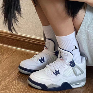 <span class=keywords><strong>Chaussures</strong></span> de basketball électriques Putian <span class=keywords><strong>AJ4</strong></span> Authentic Black for White Sail en cuir synthétique, rehaussantes, Paris Saint-Germain - Product Image 4