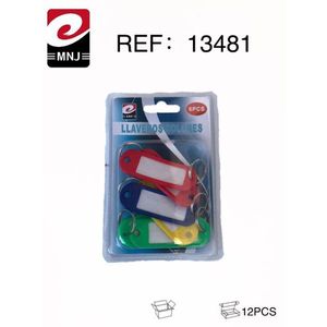 Etichette portachiavi Mnj, 6 pezzi, colorate, con portachiavi per organizzare chiavi e posta - Product Image 3