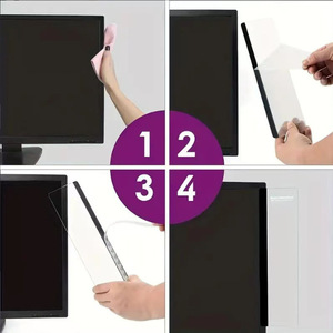 Acrylic máy tính trong suốt bảng tin qua biên giới bảng thư với Side Clip Lưu ý nhãn Màn hình Memo hiển thị - Product Image 4
