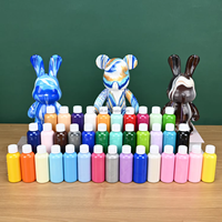 Usine En Gros Vinyle Ours Figure DIY Graffiti Statue 33cm 18cm Résine Fluide Ours Sculpture pour Artisanat Anime Décorations Sur Le Thème
