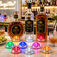Longstargift – Lumière LED pour bouteille en ABS, design personnalisé, clignotante, pour activation de marque de spiritueux et présentation haut de gamme en bar