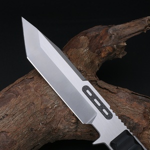 Couteau tactique de survie multifonctionnel personnalisable OEM pour le camping et la chasse, lame fixe en acier inoxydable, manche G10, DIY - Product Image 3