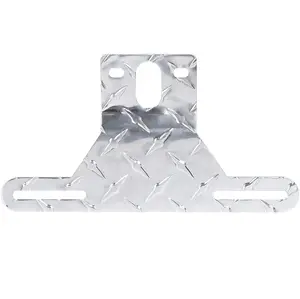 Soporte decorativo para matrícula de aluminio RTS con soporte para luz de remolque